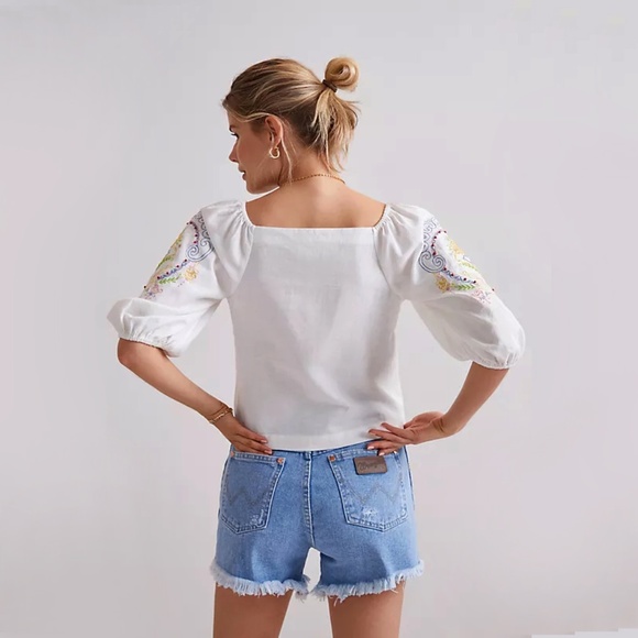 ANTHROPOLOGIE | Lightweight Paisley Embellished Blouse | NWT - Picture 2 of 7